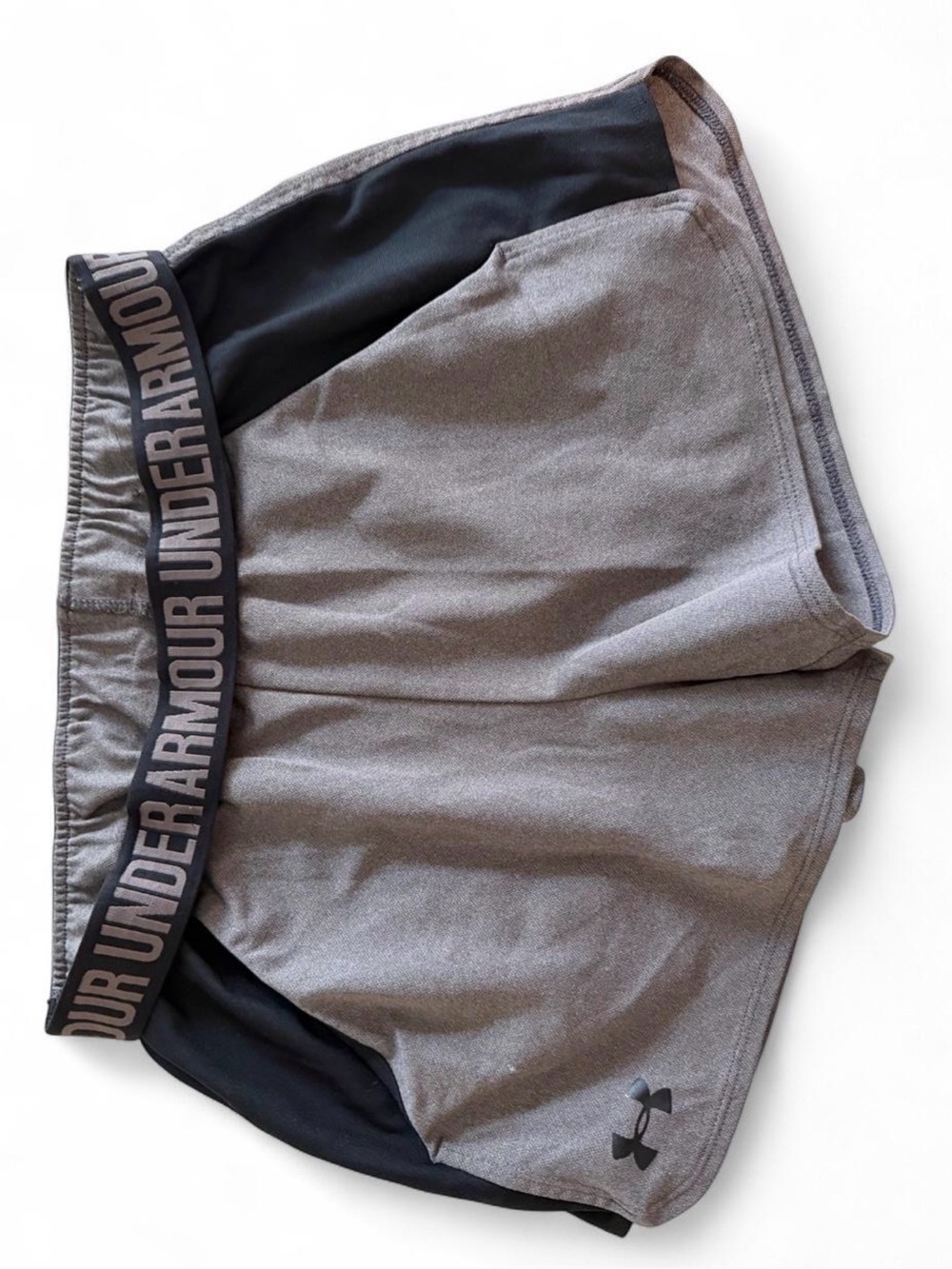 Under Armour Gray Athletic Shorts with Black Pockets